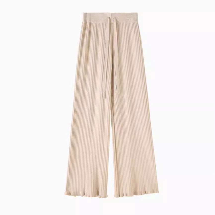 Women's Loose, Laid-back Flared Pants With Ruffled Hems