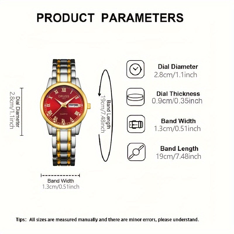 Classic Personality Retro Women's Watches Durable Double Calendar High-end Fashion And Gentle Generous Woman Watch