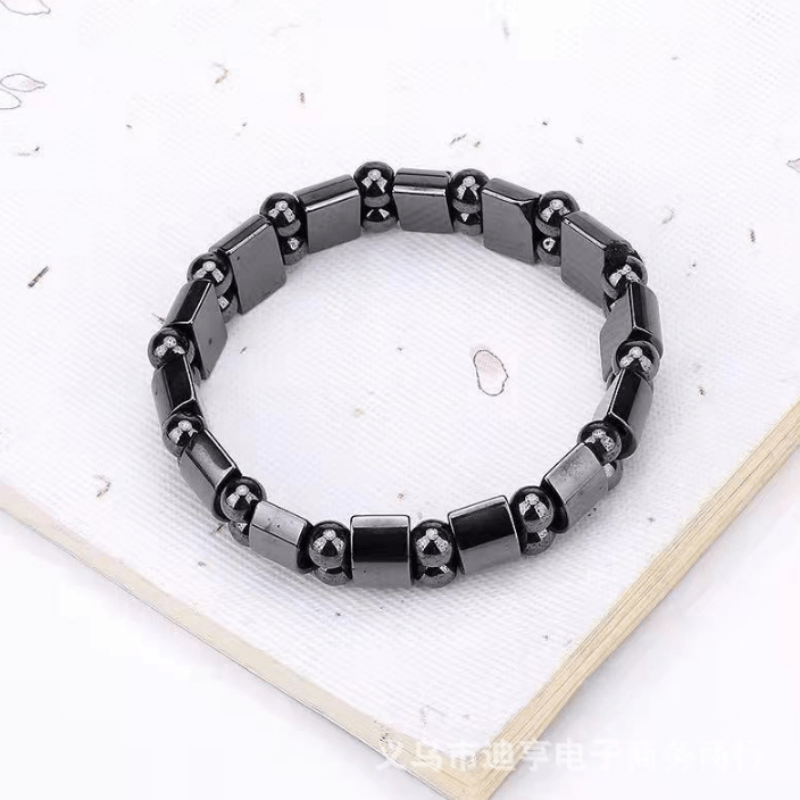 1pc Trendy Cool Creative Hematite Magnetic Stone Bracelet Decorative Accessories For Holiday Party Gift Women Men Accessories Jewelry Gifts