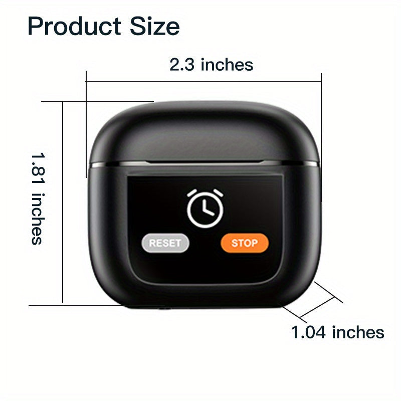 50H Playtime Smart Wireless Earbuds 5.3 with Touch Screen Charging Case - Bass Stereo Earphones with Mic for Sports, Work, Android/Phones