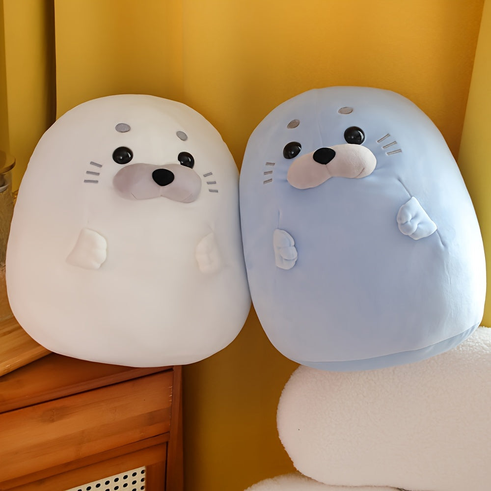 1pc, Round And Chubby Seal Plush Toy, Animal Plush Toy, Soft Plush Toy, Toys For Kids, Gift For Kids, Birthday Gift, Home Decor, Room Decor, Bed Decor, Sofa Decor, Car Decor