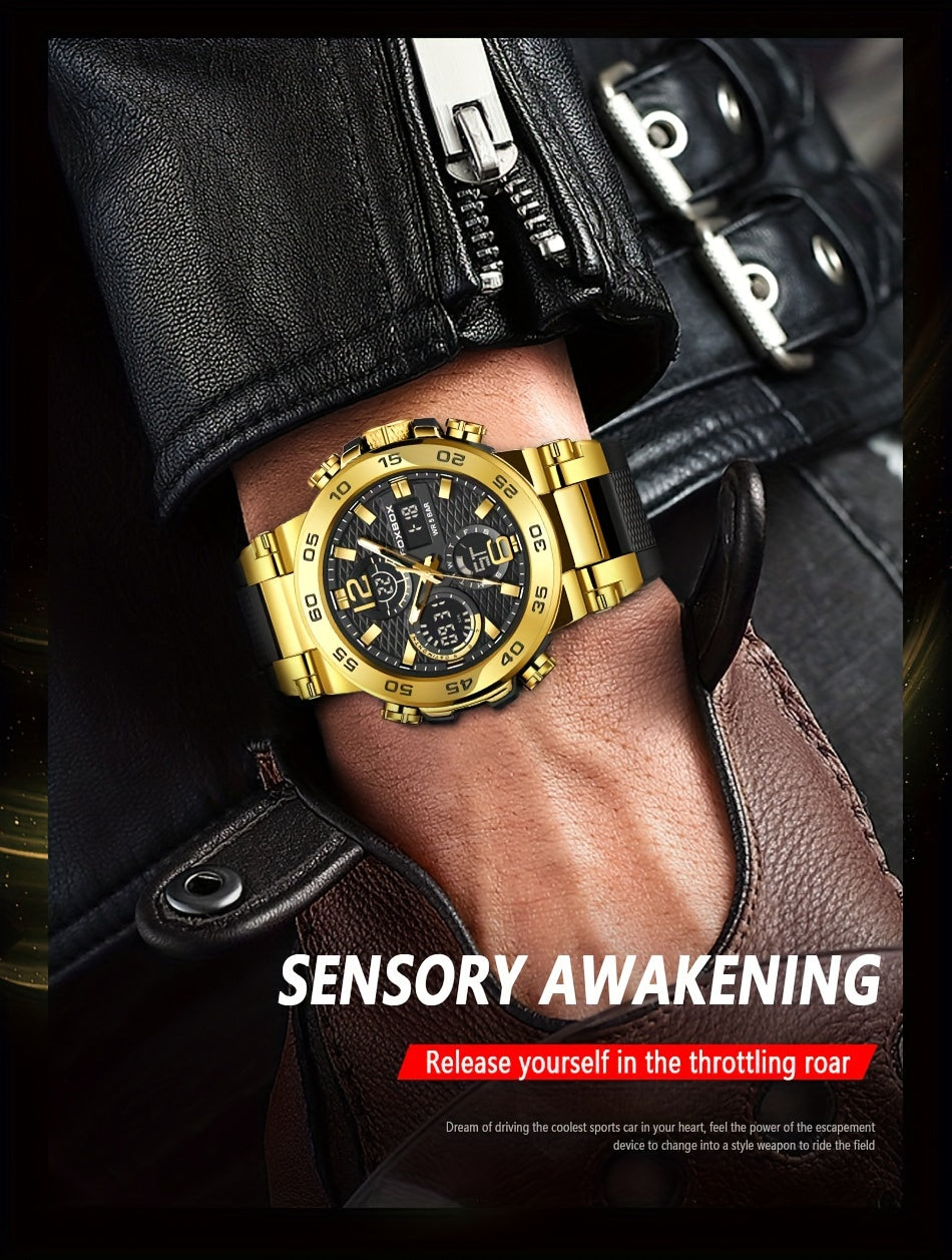 [Popular Choice] LIGE Watches for Men, 1968.5inch Clock Alarm LCD Dual Display Wristwatch