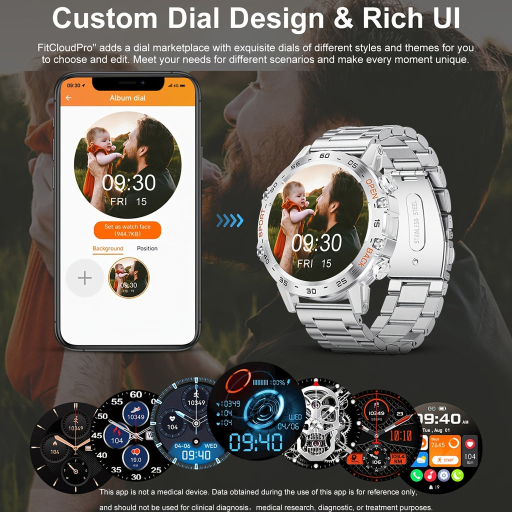 ساعة LIGE HD الذكية - ساعات يد أنيقة للنساء والرجال، مزودة بمكالمة لاسلكية، وشاشة عالية الدقة مقاس 1.39 بوصة، وأوضاع رياضية متعددة، وتنبيهات معلومات، وتذكيرات بالنشاط، وتحكم بالموسيقى، وعداد خطوات رياضي، ومراقب لمعدل ضربات القلب.