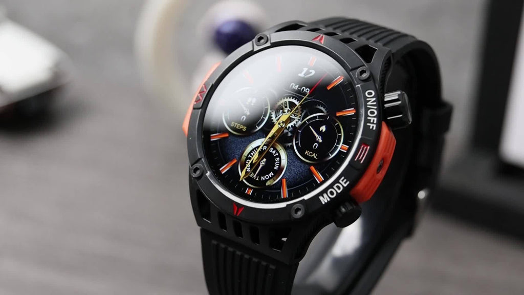 ساعة ذكية QTLJJBY لاسلكية للرد على المكالمات وSOS ساعة رياضية خارجية LED IP68 بوصلة متتبع اللياقة البدنية عداد الخطوات شاشة عرض رسائل الوسائط المتعددة، مناسبة للهواتف المحمولة، ساعات ذكية للرجال والنساء كهدية