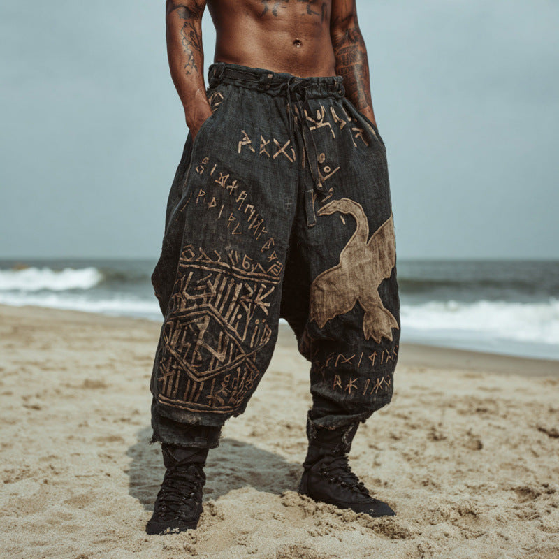 Casual Stylish Loose-fitting Linen Wide-leg Pants