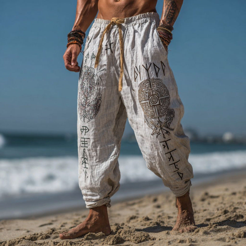 Casual Stylish Loose-fitting Linen Wide-leg Pants