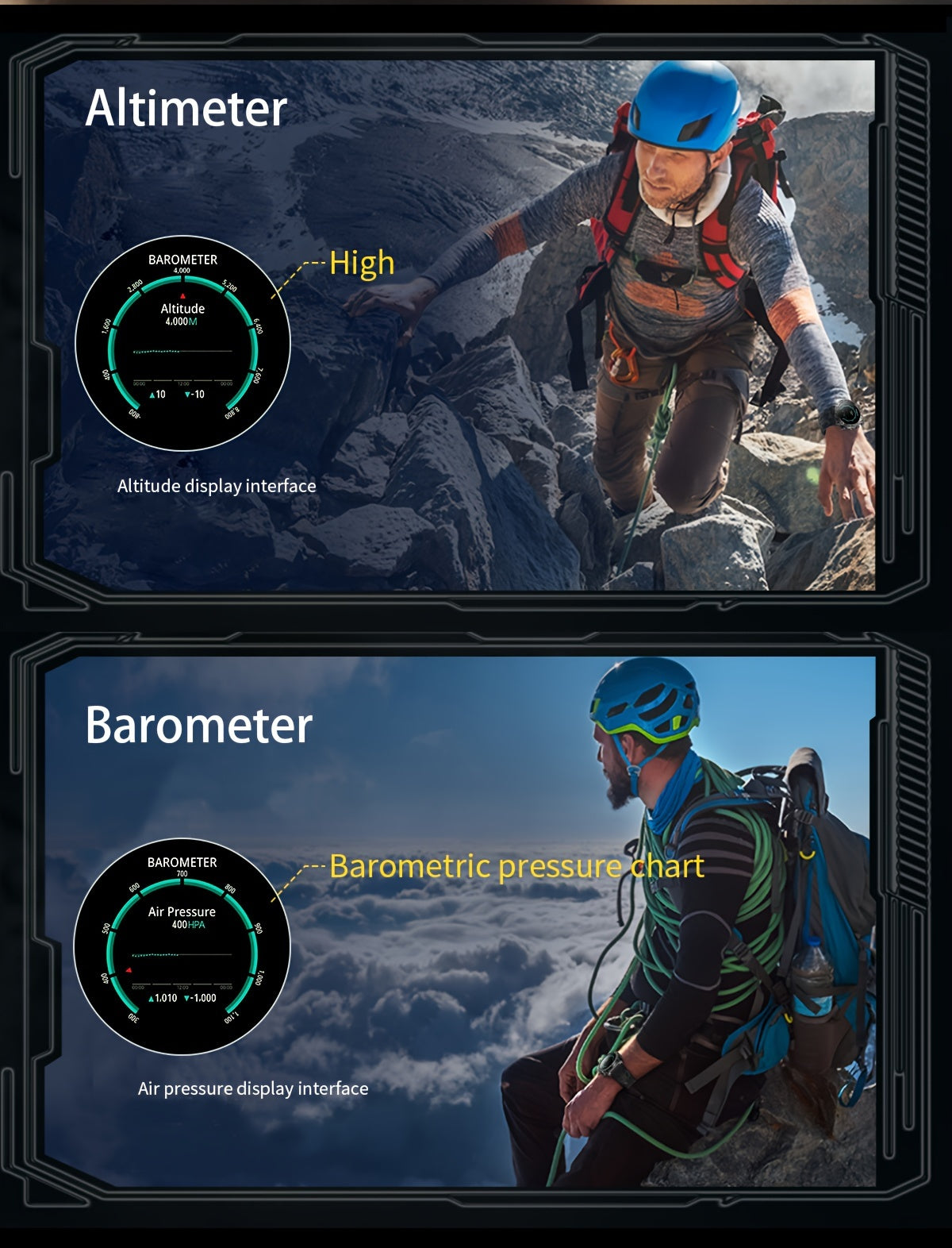 2024 New Outdoor Sport Smart Watch Men Women 1.43" AMOLED 450mAh Battery Wireless Calls SMS Notification Monitoring GPS Track+Altitude+Barometric Pressure+Compass+Flashlight Smart Watches For Android Iphone