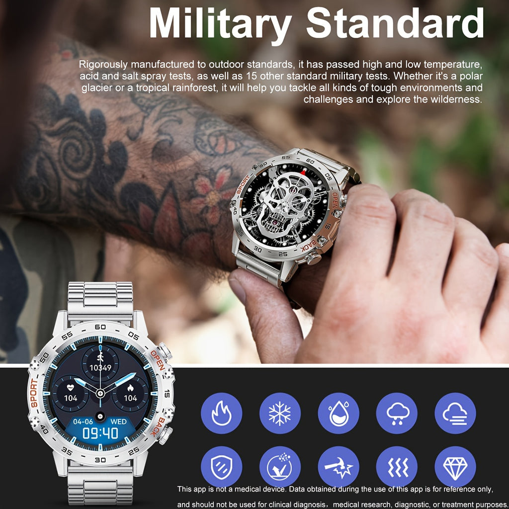 ساعة LIGE HD الذكية - ساعات يد أنيقة للنساء والرجال، مزودة بمكالمة لاسلكية، وشاشة عالية الدقة مقاس 1.39 بوصة، وأوضاع رياضية متعددة، وتنبيهات معلومات، وتذكيرات بالنشاط، وتحكم بالموسيقى، وعداد خطوات رياضي، ومراقب لمعدل ضربات القلب.