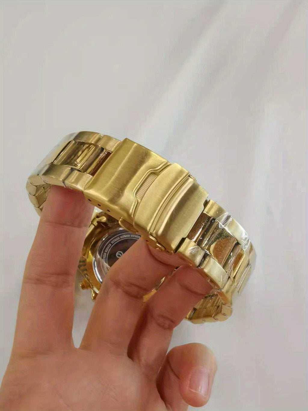 ساعة كوارتز كرونوغراف للرجال بسوار من الفولاذ المقاوم للصدأ ومقاومة للماء وتاريخ اليوم، ساعات يد كاجوال للأعمال