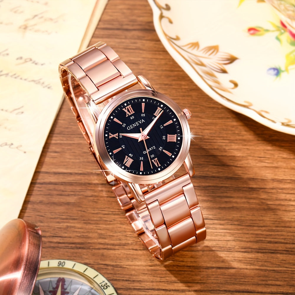 ساعات رومانسية للأزواج من قطعتين - كوارتز أنيقة من الفولاذ المقاوم للصدأ لإطلالة يومية ساحرة - مجموعة هدايا مثالية لعيد الشكر