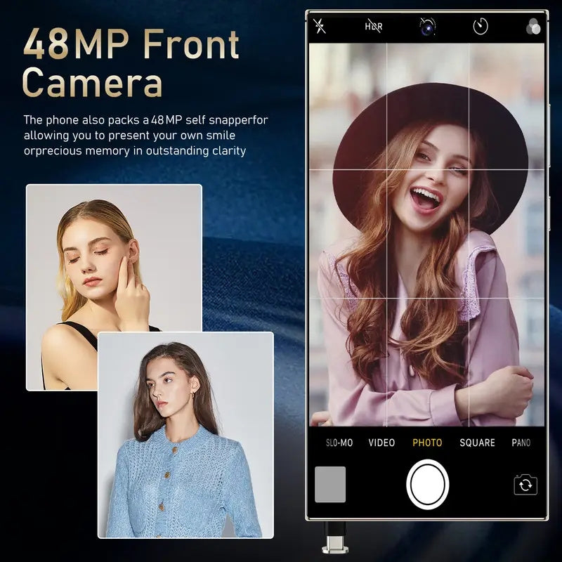 S25 Super Unlocked Dual SIM 4G Suitable for Android Phones, Compatible with Android 13 System, 12GB+512GB Large Capacity, 6.8-Inch High-Definition Display Screen, 6800Mah Battery, Facial Recognition, GPS, Built in Pen, with H