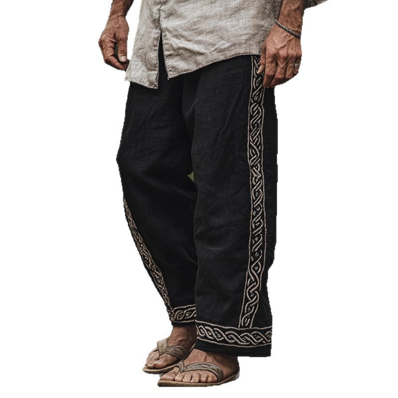 Casual Stylish Loose-fitting Linen Wide-leg Pants
