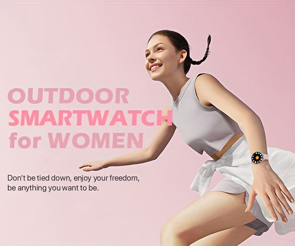 1.39-inch Women's Smart Watch with Full Touch Screen, Make/Receive Calls, Message Push, Fitness Tracker, Pedometer, 100+ Sports Modes for iPhone/Android Phones