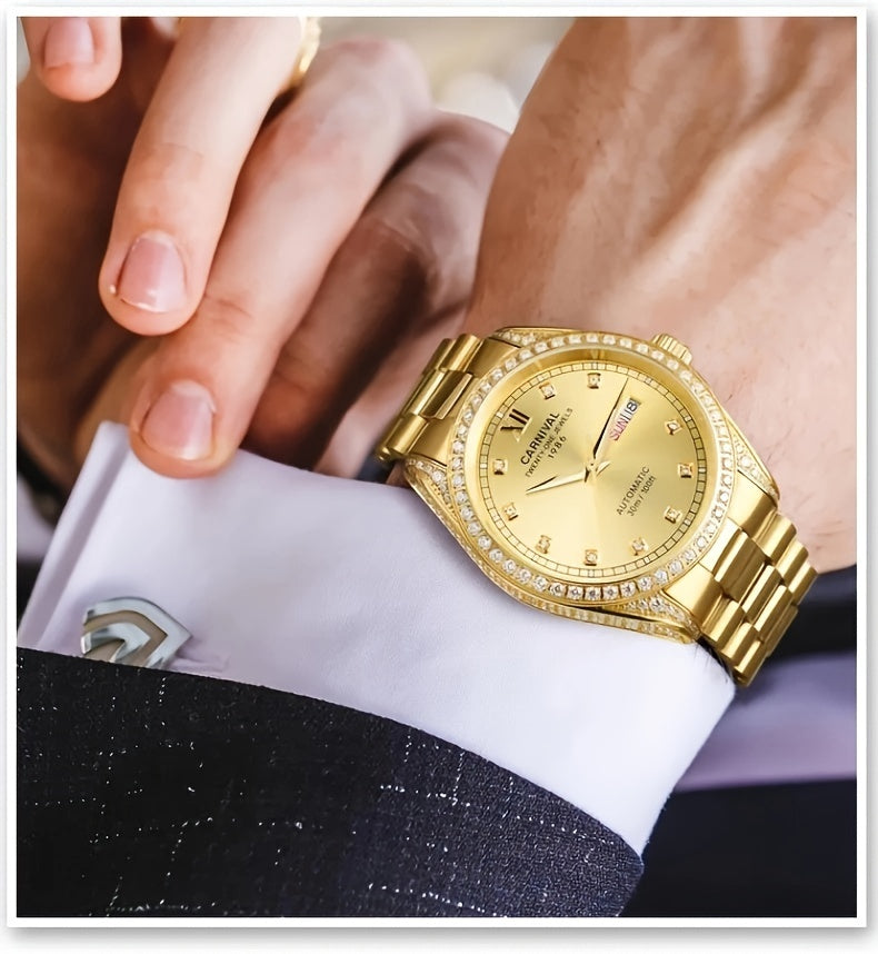 Fiesta watches, men's mechanical watches, Japanese movements, trendy authentic men's watches, hollowed-out watches, holiday gifts