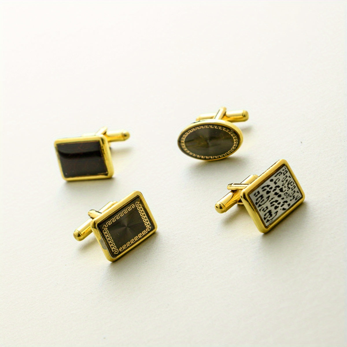 12 Pairs Exquisite Wedding Cufflinks Collection - Multiple Styles, Creative Jewelry Designs, Gift Box Packaging, Ideal for Groomsmen, Father of the Bride, and Wedding Party