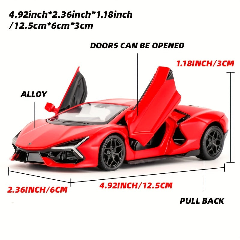 RMZ CITY 1:36 Diecast Model Cars Alloy Toy CarLamborghini Revington Alloy Toy Vehicle, Openable Doors, Pull Back Car, Toys for Kids, Adults, Metal Crafts for Boyfriend, Young People Gift