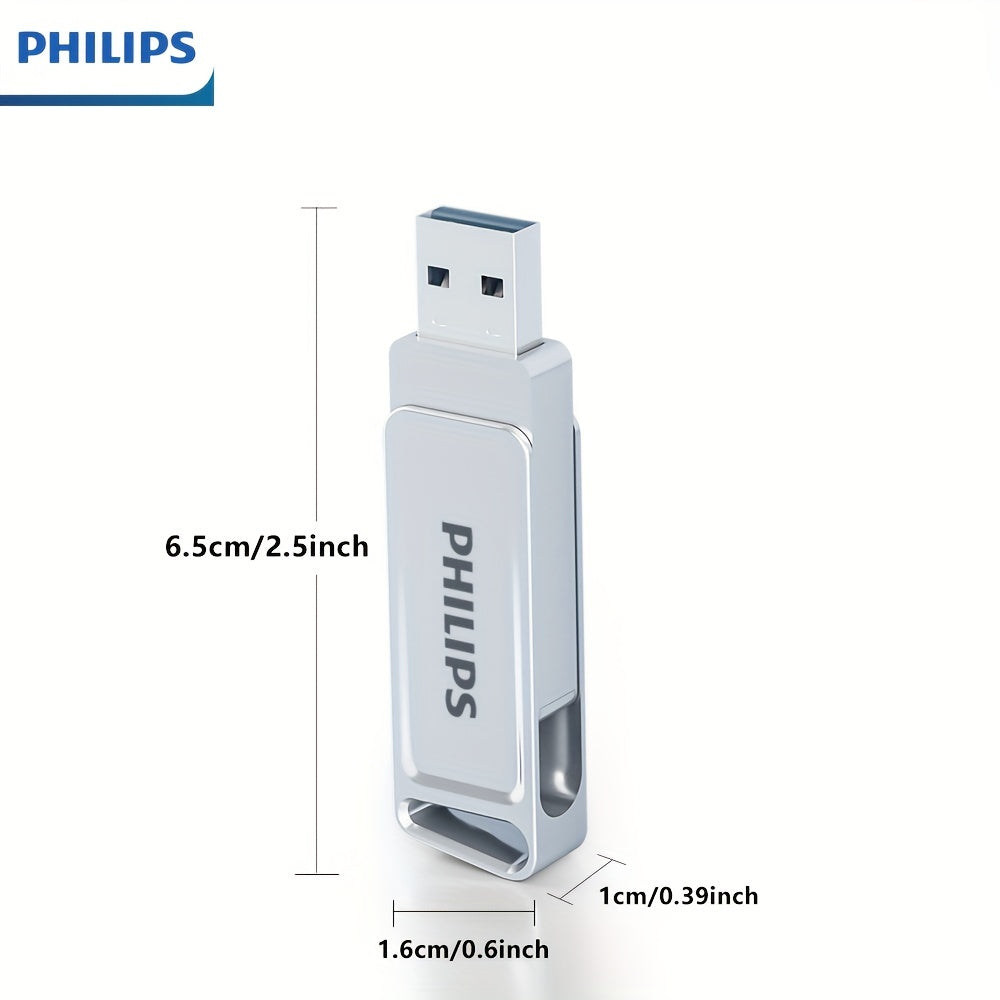 Metal USB Flash Drive - USB 3.2 Dual Flash Drive with High-Speed 150MB/s Read Speed, 2-in-1 OTG, Type-C Thumb Drive for Android Phones, iPad, Computers, etc., 32GB, 64GB, 128GB, 256GB Storage Options, High-Speed Storage Devic