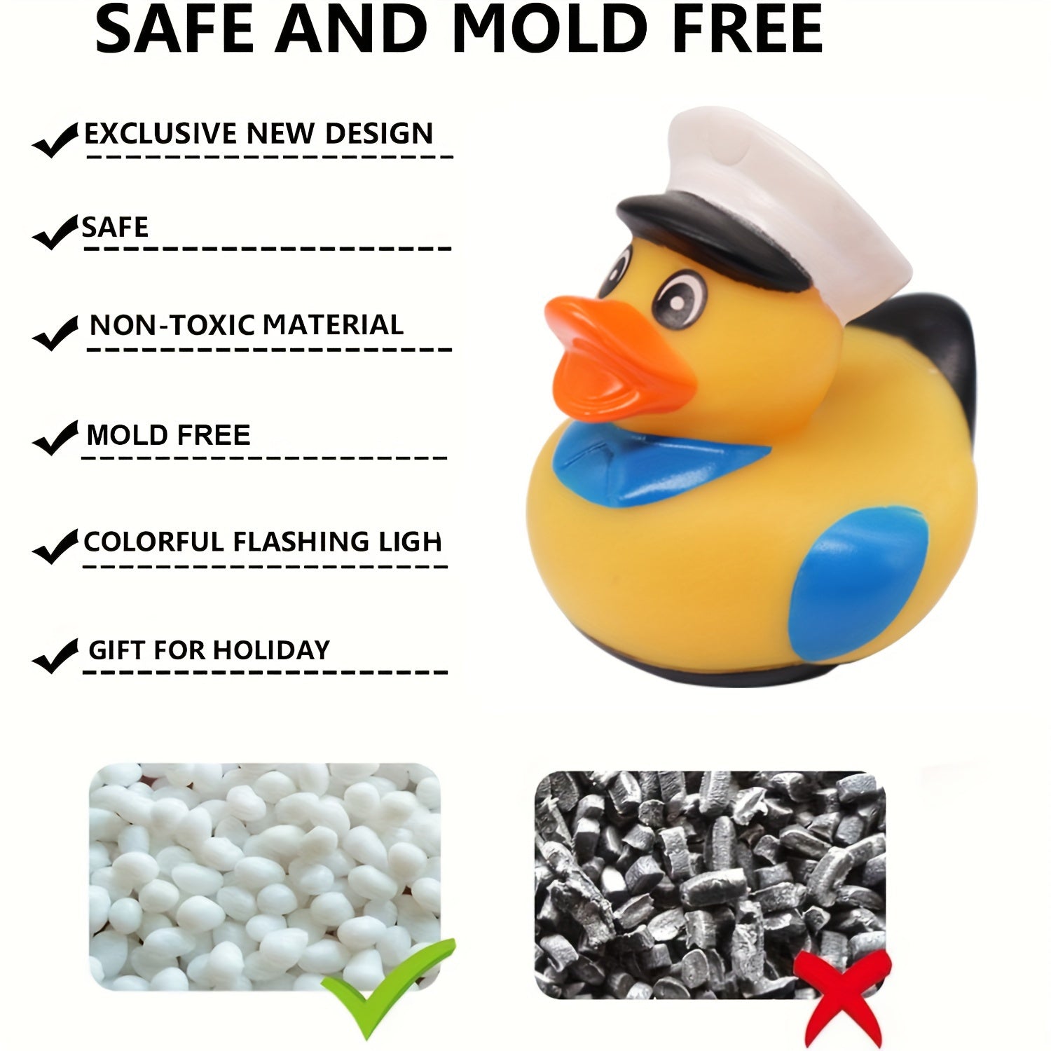 Christmas Light Up Ducks Bath Toys for Kids Toddlers Boys Girls as Stocking Stuffers Party Favors Gifts