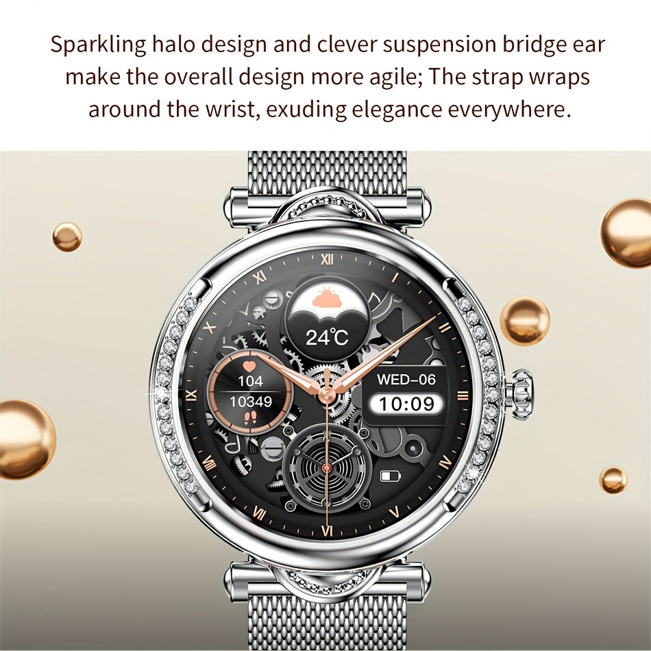 2024 New Wireless Call Smart Watch, 1.27inch Full Touch Screen, Pedometer, Mileage, 100+ Exercise Modes, Weather, Music Control, Remote Photo Taking, Message Alerts, Breathing Exercise, Stopwatch, Timer, Alarm Clock, Fashiona