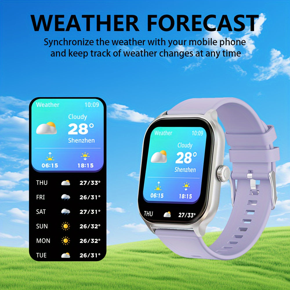 LAXASFIT 2.01" Full Touch Screen Smartwatch - IP68 Waterproof, Wireless 5.3, Fitness Tracker with Call & Text Alerts, 100+ Sports Modes, USB Charging, Compatible with Android/iPhone - Sleek Design for Men & Women, Smart Watch