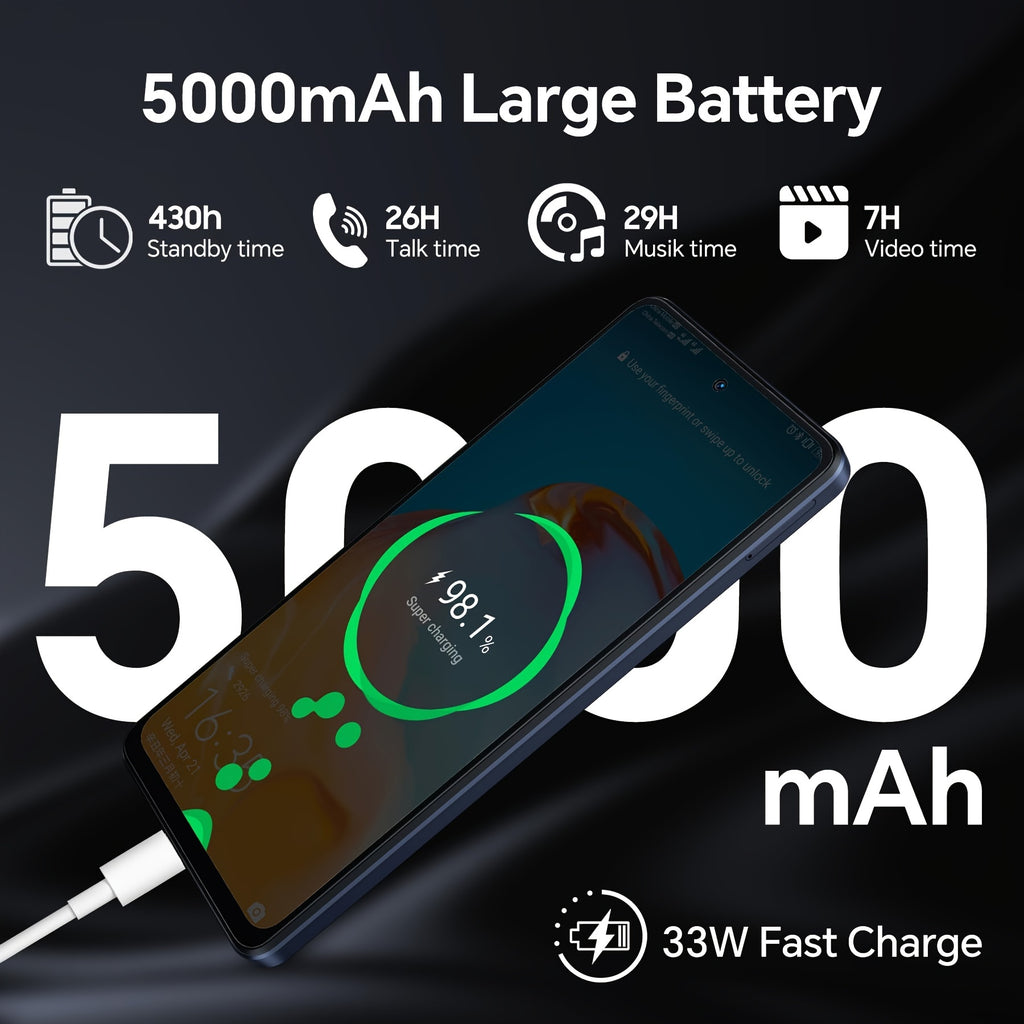 OSCAL Unlocked Android Phones, Tiger12 Cell Phone 12GB+256GB/ SD 1TB, 120Hz 6.78" FHD+ Display, Android13 Unlocked Phone, 5000mAh, 64MP, 33W Fast Charge, 4G Dual SIM