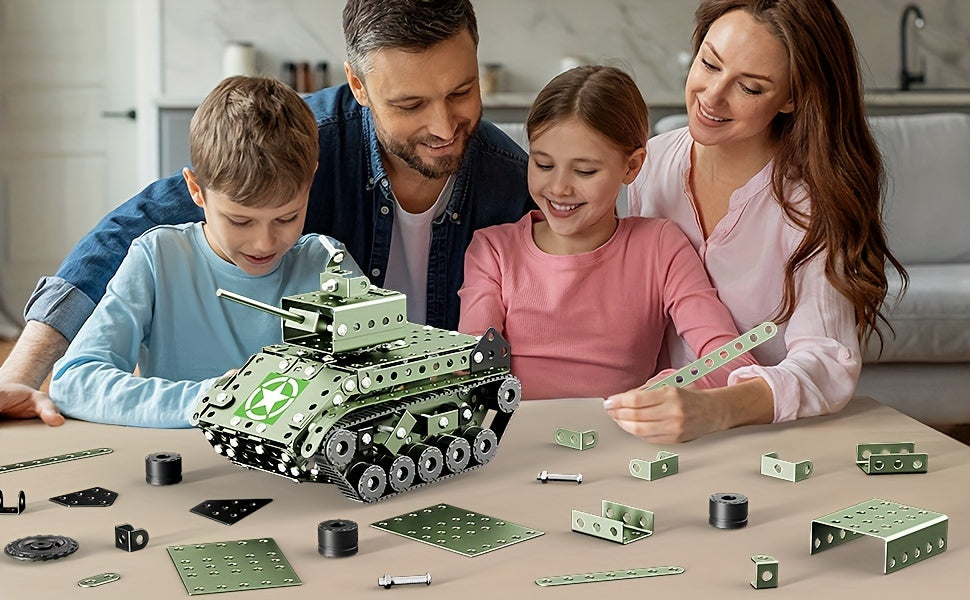 STEM Building Projects Model Army Tank Set - 284pcs STEM Project Building Toys For Kids Ages 8-12, Assembly Science Kit Educational Toys Gift For Kids Boys 7 8 9 10 11 12-16 Years Old