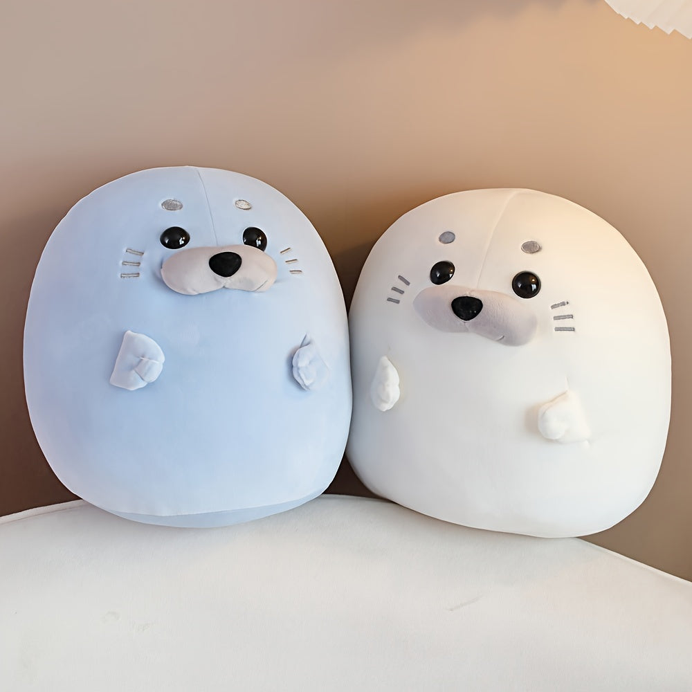 1pc, Round And Chubby Seal Plush Toy, Animal Plush Toy, Soft Plush Toy, Toys For Kids, Gift For Kids, Birthday Gift, Home Decor, Room Decor, Bed Decor, Sofa Decor, Car Decor