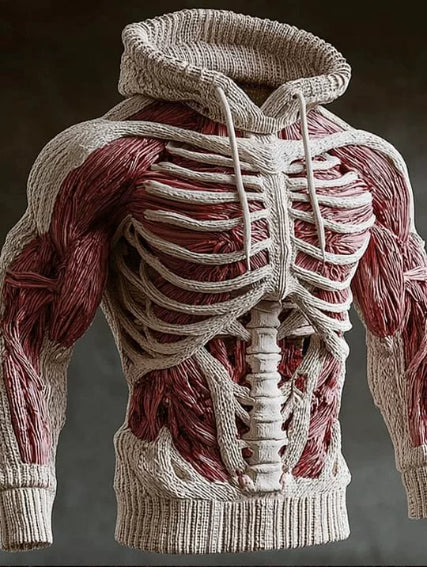 3D Printed Women's Printed Vintage Loose Hoodie