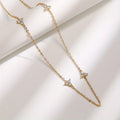 18K Plated Inlaid Small Zircon Chain Fashionable Minimalist Necklace Women's Daily Wear Neck Jewelry Accessories