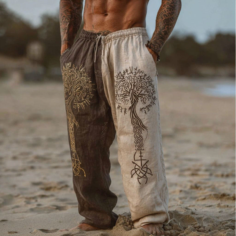 Casual Stylish Loose-fitting Linen Wide-leg Pants