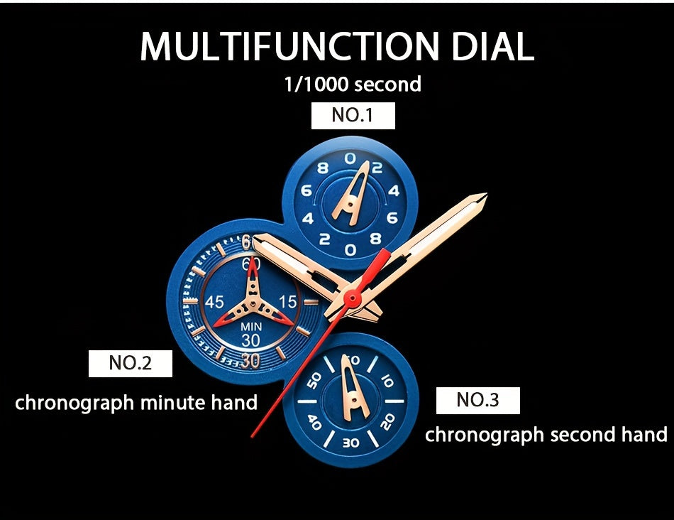 LIGE New Fashion Men's Watch. Chronograph Calendar luminous Quartzwatch. Outdoor Casual Waterproof Sports Watches. Suitable for giving to  Men.