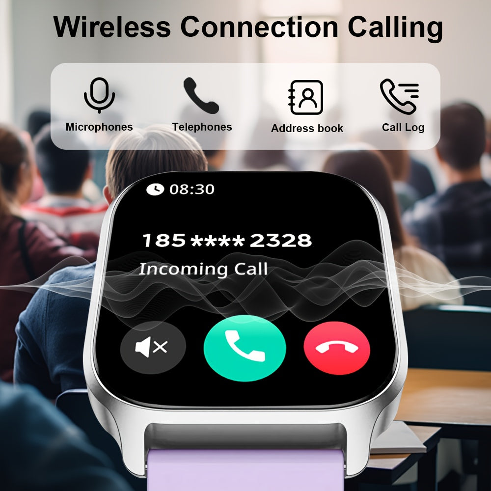 LAXASFIT 2.01" Full Touch Screen Smartwatch - IP68 Waterproof, Wireless 5.3, Fitness Tracker with Call & Text Alerts, 100+ Sports Modes, USB Charging, Compatible with Android/iPhone - Sleek Design for Men & Women, Smart Watch