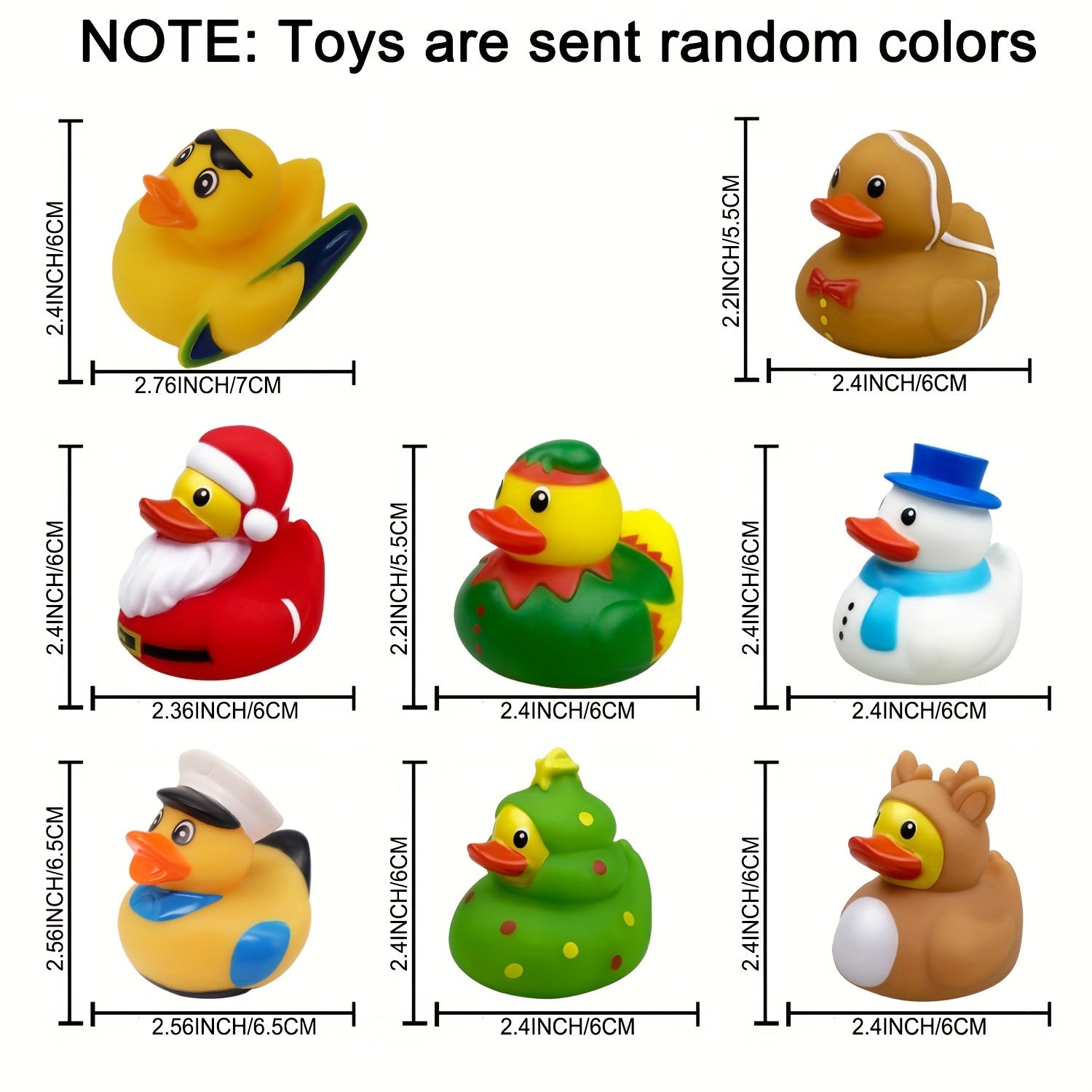 Christmas Light Up Ducks Bath Toys for Kids Toddlers Boys Girls as Stocking Stuffers Party Favors Gifts