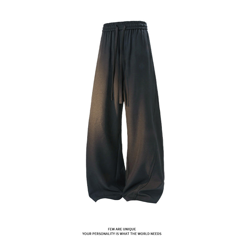 Mens Casual Pants Solid-color Straight-leg Loose Sweatpants