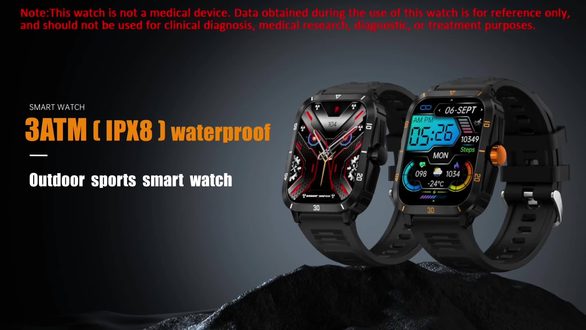 Stylish Multi-Function Smart Watch - Wrist Watches with 1.96" HD Display, 3ATM Waterproof, Wireless Call, Multi Sports Modes, Period Reminder, Weather Forecast, Sleep Monitoring, Sports Pedometer for Android and IOS Devices