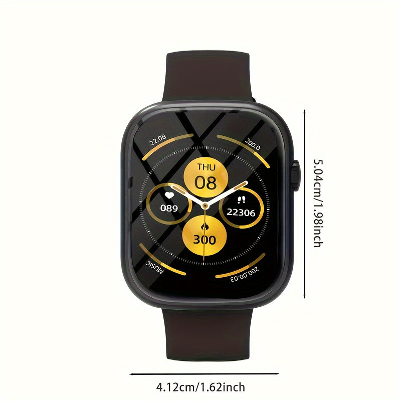 New Popular 2.01-inch Touchscreen Smartwatch For 2024, Suitable For Both Men And Women, With Calling Function, Step And Calorie Tracking, Call And Message Reminders, Multifunctional Fitness Smart Bracelet, Wireless Connection