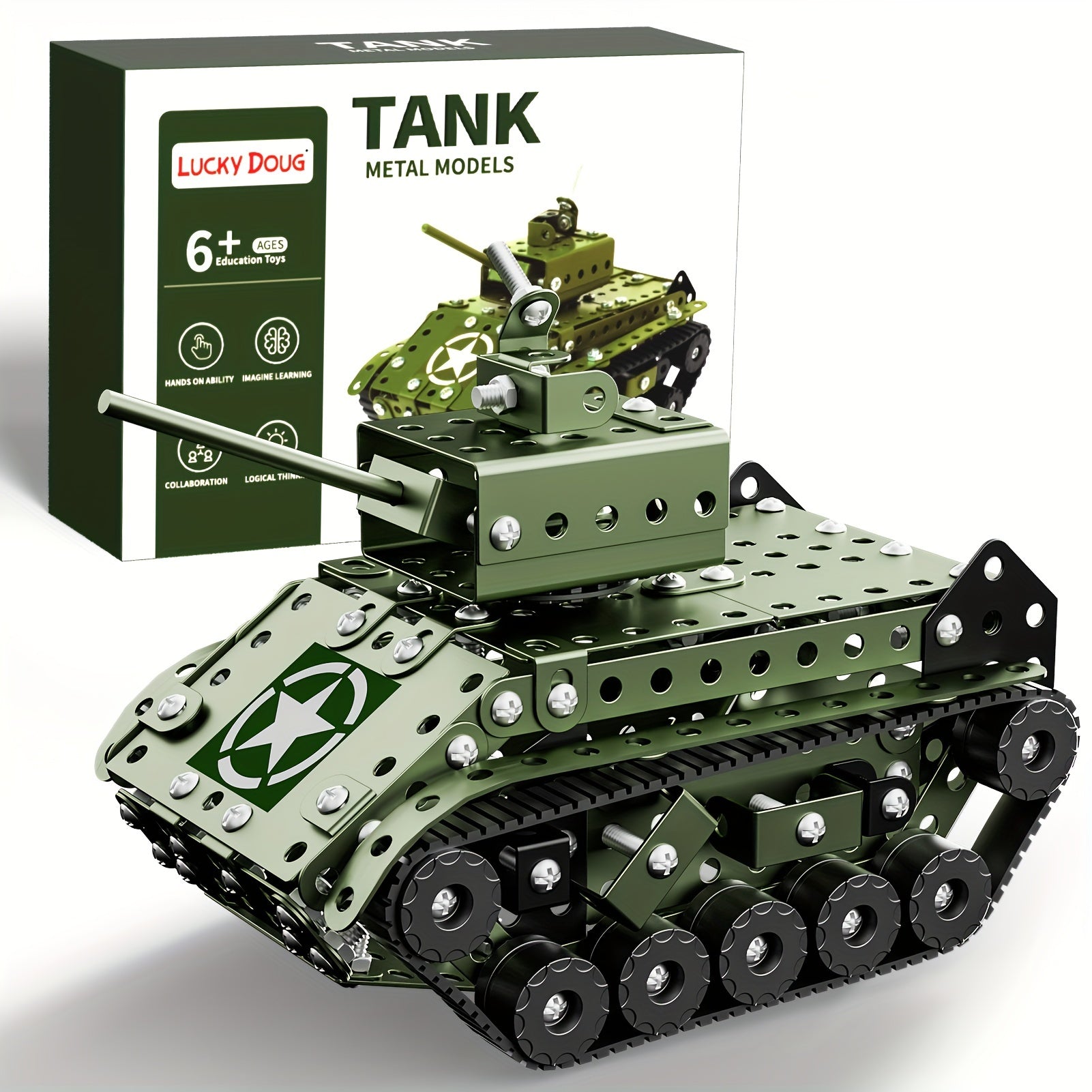 STEM Building Projects Model Army Tank Set - 284pcs STEM Project Building Toys For Kids Ages 8-12, Assembly Science Kit Educational Toys Gift For Kids Boys 7 8 9 10 11 12-16 Years Old
