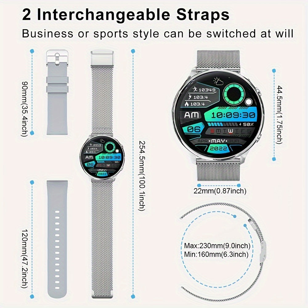 ساعات ذكية للنساء، الرد على المكالمات/إجراؤها، ساعة ذكية مقاس 1.39 بوصة، وضع رياضي لأكثر من 120 خطوة، عداد خطوات، لأجهزة أندرويد وiOS، هدية مثالية للعطلات، لعيد القديس باتريك، الموسم الدراسي، عيد البنات