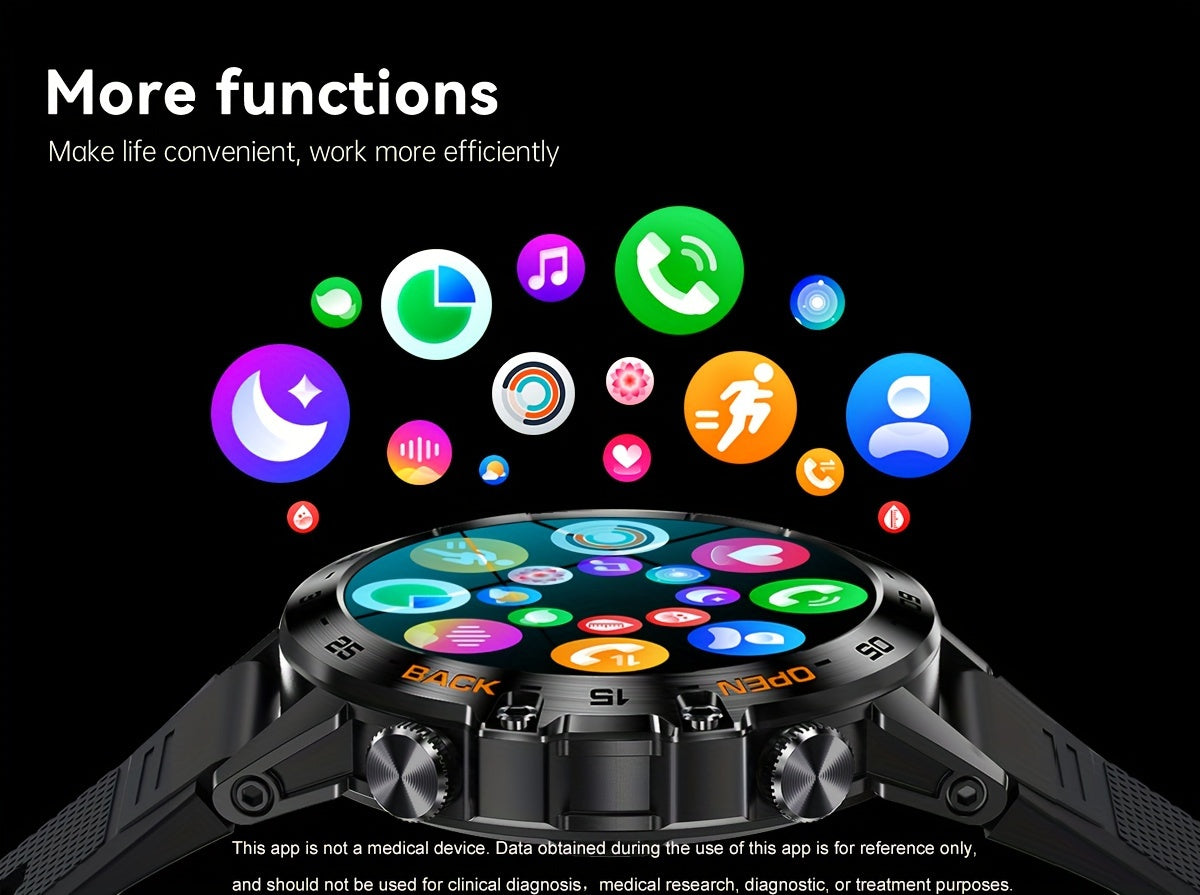 ساعة LIGE HD الذكية - ساعات يد أنيقة للنساء والرجال، مزودة بمكالمة لاسلكية، وشاشة عالية الدقة مقاس 1.39 بوصة، وأوضاع رياضية متعددة، وتنبيهات معلومات، وتذكيرات بالنشاط، وتحكم بالموسيقى، وعداد خطوات رياضي، ومراقب لمعدل ضربات القلب.