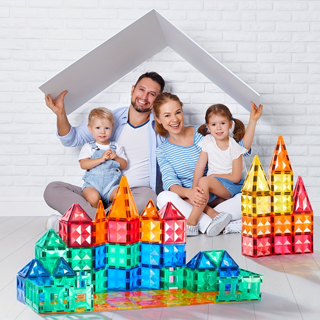 MiDeer Magnetic Building Tiles for Kids, 3D STEM Magnetic Tiles Sensory Toys for Kids Ages 4-8, Educational Magnetic Blocks Toddler Learning Toys for Boys and Girls, 100pcs Advanced Set