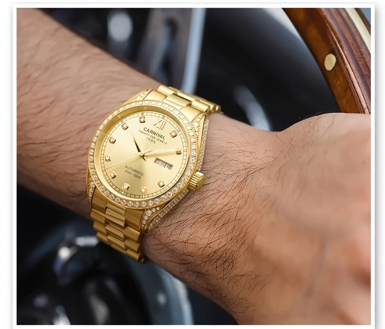 Fiesta watches, men's mechanical watches, Japanese movements, trendy authentic men's watches, hollowed-out watches, holiday gifts