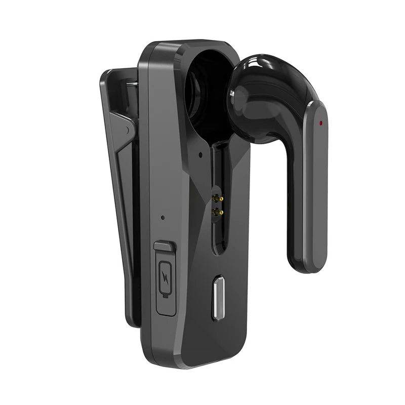 Bluetooth 5.1 Wireless Headset Business Earphone With HD Mic Handsfree Call Vibration Reminder Ear-Hook Sports Driving Headphone