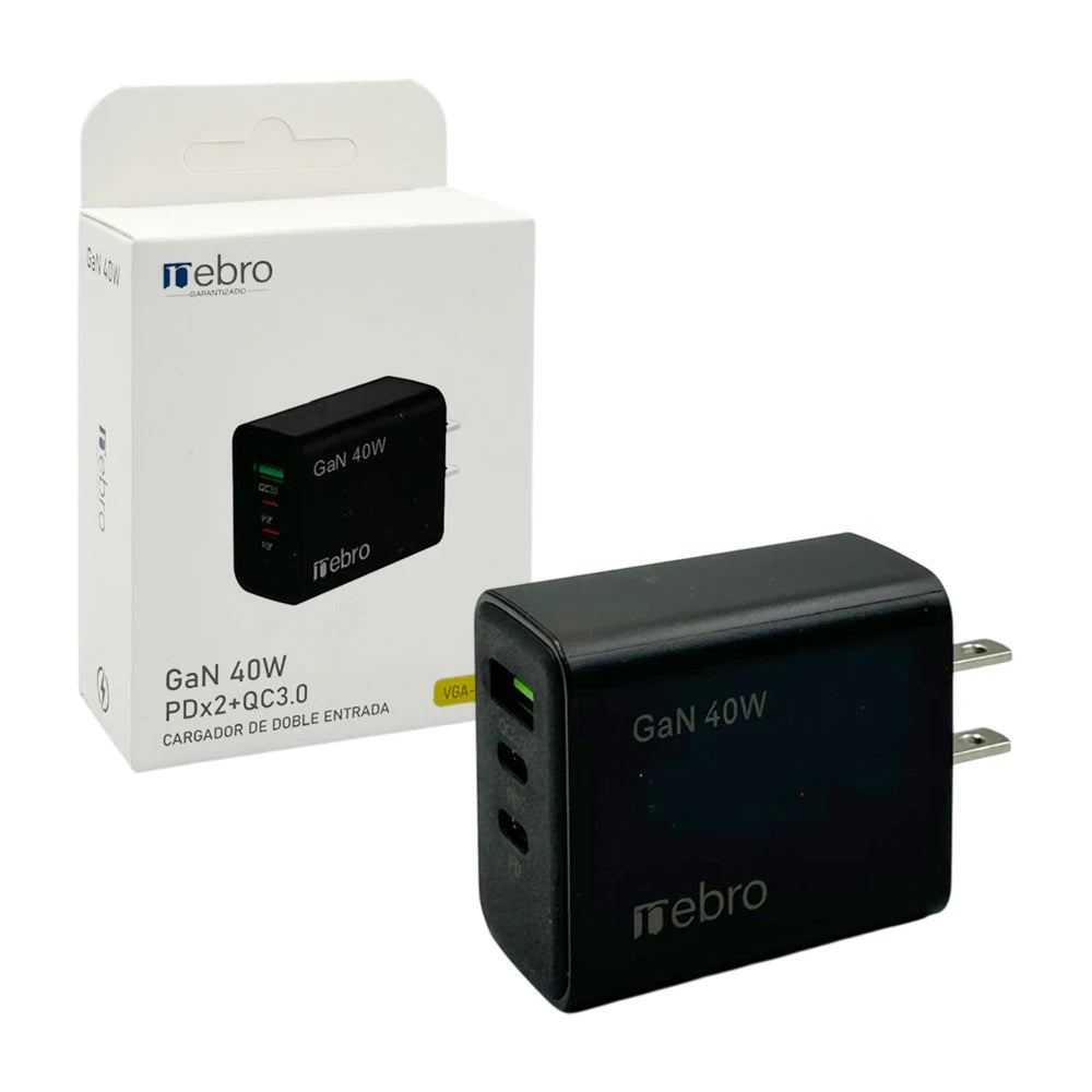 40-Watt USB-C USB Charging Cube Digital Display 360033 5V/2.4A Output for Android Phones Short Circuit Protection EU US UK 20V