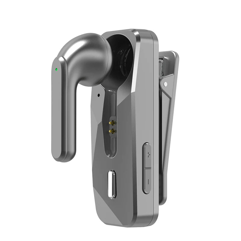 Bluetooth 5.1 Wireless Headset Business Earphone With HD Mic Handsfree Call Vibration Reminder Ear-Hook Sports Driving Headphone