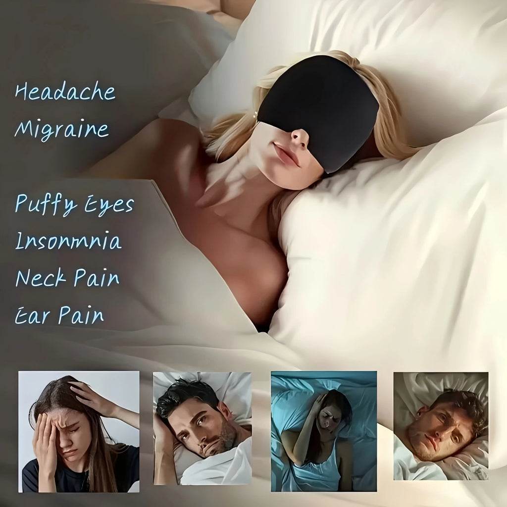 Cooling Therapy Migraine Cap - All-in-One Relief for Headaches, Eye Puffiness & Stress, Unique Health Wellness Gift