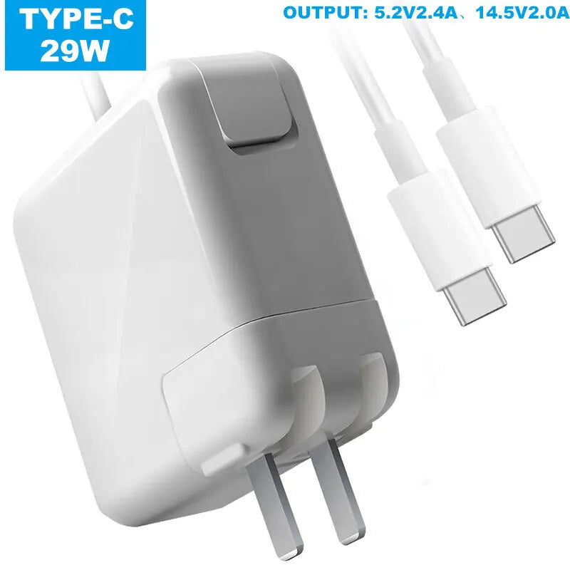 Macbook 29W Type C Charger Power Delivery Adapter Short Circuit Protection Android Phones Earphones Batteries AC EU/US