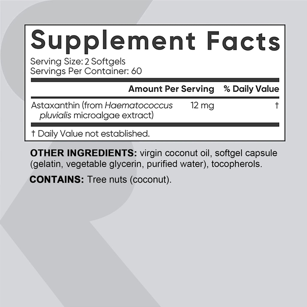 Astaxanthin Health Supplement 120 Capsules Cardiovascular Support Metabolism Boost Eye Joint Skin Health Beauty & Health Care