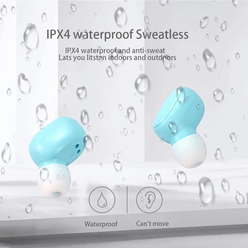 سماعة رأس TWS بلوتوث لاسلكية سماعة رأس ستيريو رياضية مع ميكروفون وصندوق شحن للهواتف الذكية