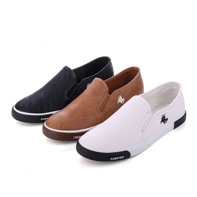 NPEZKGC New arrival Low price Mens Breathable High Quality Casual Shoes PU Leather Casual Shoes Slip On men Fashion Flats Loafer