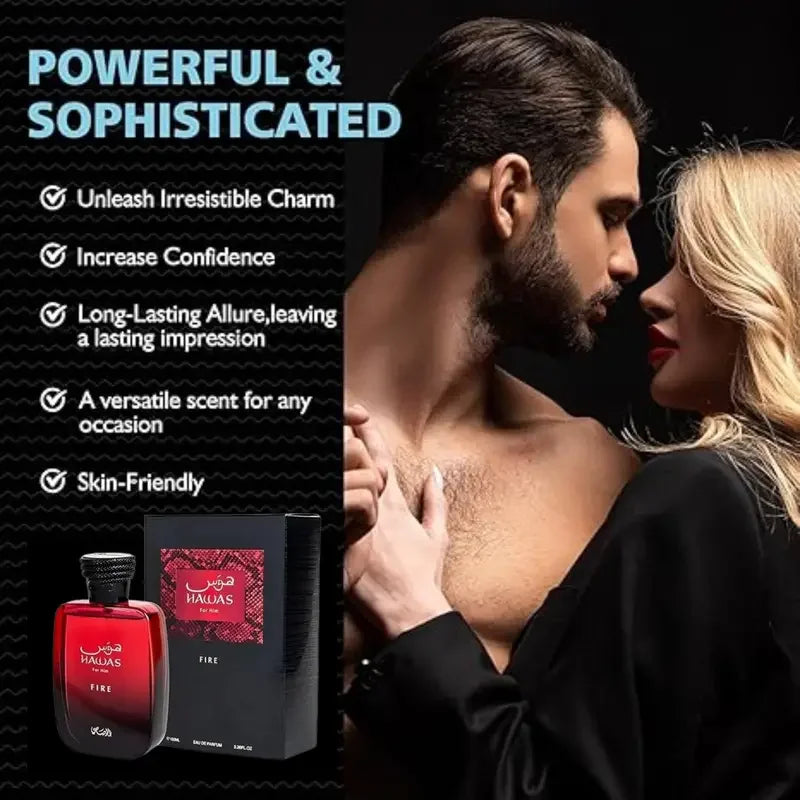 100ml Hawas Men's Perfume Lasting Fragrance High Quality Arabian Men's Perfume Ideal Mens Perfumes for Daily Elegance